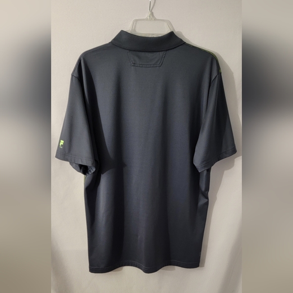 Fila Sport Men's Golf Athletic Fit Black and Green Shirt - Picture 7 of 8